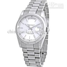 Luxury 18k White Gold Day Date President # 118239 Automatic Mens Wat