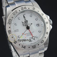 Luxury Automatic Mechanical Silver Dial Men 24 Hours Date Wrist Watch