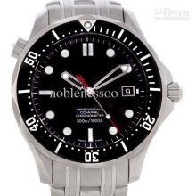 Luxury Automatic Watch Black Dial Steel Sapphire Sport Planet Ocean