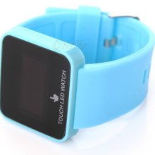 Magic Led Digital Touch Screen Colorful Silicone Date Unisex Sport Wrist Watch