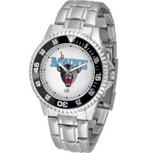 Maine Black Bears Mens Steel Bandwrist Watch