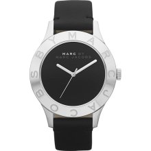 Marc by Marc Jacobs Large Blade Leather Strap Watch - Jewelry