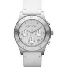 Marc By Marc Jacobs Blade Mbm1187 Women's Watch White Leather Stainless