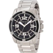 Marc Ecko Men's UNLTD M13583G5 Silver Stainless-Steel Quartz Watch with Black Dial