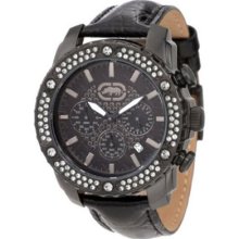 Marc Ecko The Fortune Chronograph Black Dial Leather Strap Mens Watches E17596g1