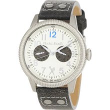 Marc Ecko The Recon Multifunction Leather Strap Silver Mens Watches E13513g1