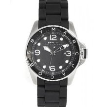 Marc Jacobs Mens Black Steel & Rubber Watch Mbm2568