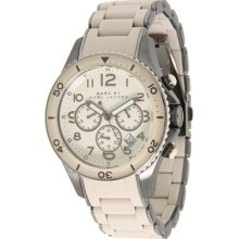 Marc Jacobs Men's Tan Rubber Tan Dial Chrono Calendar Watch Mbm 2580