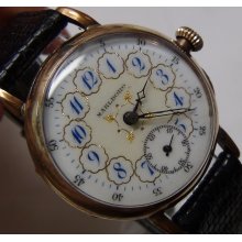 Marlboro Men's Gold Swiss Made 7Jwl Watch w/ Swiss Made Strap