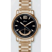 Men`s Quartzline Retrograde Rose Gold Watch W/ Hidden Bi-fold Buckle
