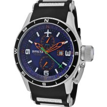 Men's Aviator Blue Dial Black Polyurethane