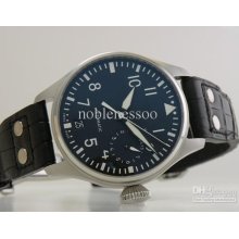 Mens Big Pilot Stainless Steel Automatic Leather Ref.5004-01 Luxury