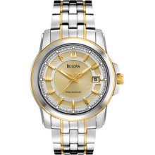 Mens Bulova Precisionist Watch in Two-Tone Stainless Steel (98B156)