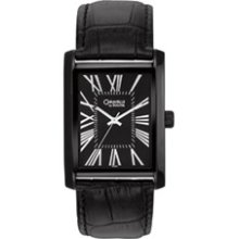 Men's Caravelle by Bulova Watch with Rectangular Black Dial (Model: