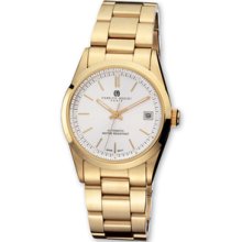 Mens Charles Hubert IP Gold-plated Stainless White Dial