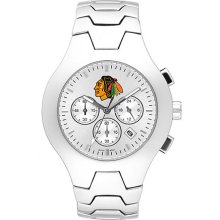 Mens Chicago Blackhawks Watch - Stainless Steel Hall-Of-Fame