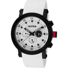 Men's Compressor White Dial Black IP Case White Silicone ...