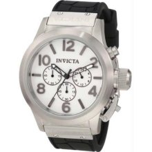 Men's Corduba Stainless Steel Case Chronograph White Dial Rubber Strap