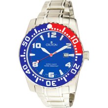Mens Croton Divers Aquamatic Steel Date 30ATM Large date Watch CA30104