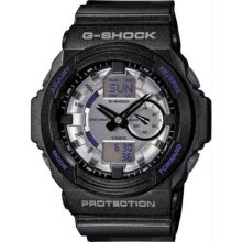 Men's G-Shock Plastic Resin Case and Bracelet Silver Digital Analog Dial