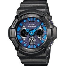 Men's G-Shock Plastic Resin Case and Bracelet Purple Tone Digital-Analog Dial