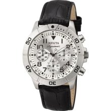 MENS INVICTA CHRONO TACHYMETER LEATHER DATE WATCH 7283