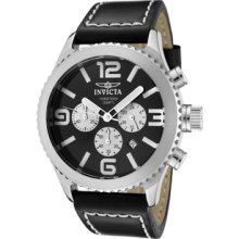 Men's Invicta II Chronograph Black Dial Black Genuine