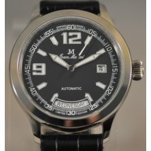 Mens Jean Marcel Automatic Day Date Limited Edition Black Dial Swiss Watch