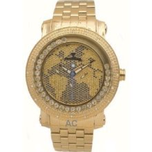 Men's Justbling.20 Diamonds watch with Yellow Gold Case