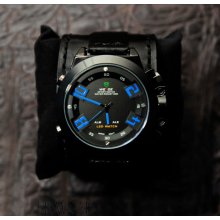 Men's Leather Quartz Watch - SALE - Worldwide Shipping - Luxury Sports Watch - USA Hand Made