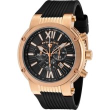 Men's Legato Cirque Chronograph Black Textured Dial Black Silicon ...