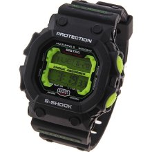 mens new Bistec black & green digital watch silicone band alarm 50m s shock