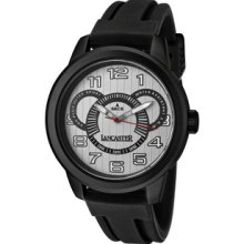 Men's Non Plus Ultra Light Silver Textured Dial Black IP Case Black