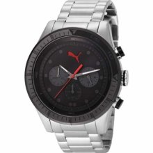 Men's Puma Fast Track Chronograph Steel Watch PU102821004 ...