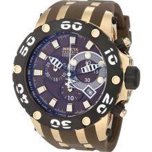 Men's Reserve Diver Chronograph Swiss Quartz Rubber Strap Brown Tone Dial