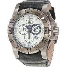 Men's Reserve Excursion Stainless Steel Case Silver Dial Leather