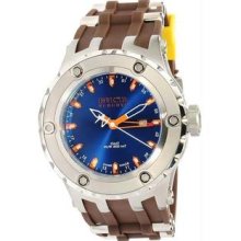 Men's Reserve GMT Stainless Steel Case Chronograph Blue Dial Rubber