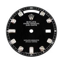 Mens Rolex Day-Date President AM Diamond Dial, Black, White Gold