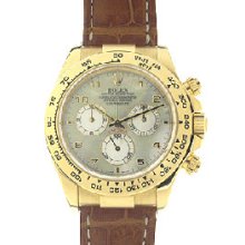 Men's Rolex Daytona Watch 116518 White Mother Of Pearl Dial