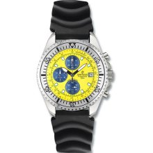 Mens Sartego Watch Spc37-r Chronograph Yellow Dial Strap