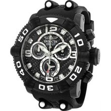 Men's Sea Hunter Chronograph Stainless Steel Case Rubber Bracelet Black Dial