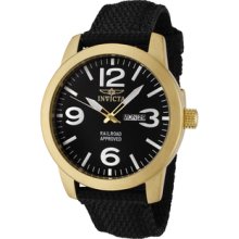 Men's Specialty Black Dial 18K Gold Plated Case Black