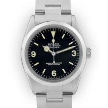 Men's Stainless Steel Black Dial Rolex Explorer I (333)