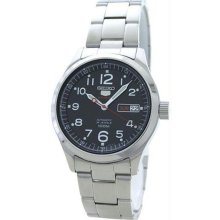 Men's Stainless Steel Case and Bracelet Automatic Black Dial Day Date Display