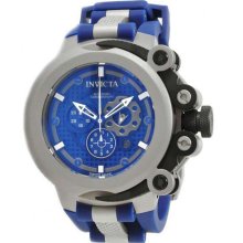 Men's Stainless Steel Force Chronograph Swiss Quartz Blue Dial Strap