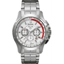 Men's Stainless Steel Marine Star Chronograph Silver Dial