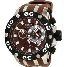 Men's Stainless Steel Reserve Diver Chronograph Swiss Quartz Brown Dial Strap