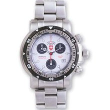 Mens Swiss Military Seawolf Silver Dial Chronograph Watch