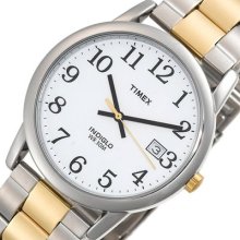 Mens Timex Analog Round Watch Steel Bracelet Indiglo