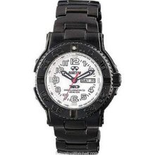 Mens Trident by Reactor - White Dial - Bracelet - Black Nitride -